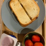 朝食プレート☆ゆで卵のホットサンド